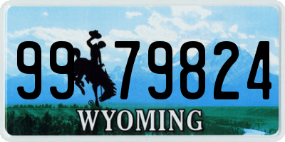WY license plate 9979824