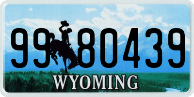 WY license plate 9980439