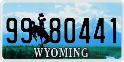 WY license plate 9980441