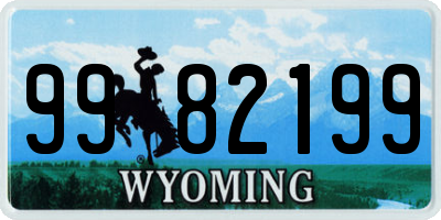 WY license plate 9982199