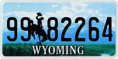 WY license plate 9982264