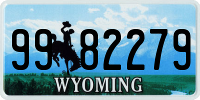 WY license plate 9982279