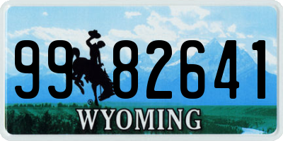 WY license plate 9982641