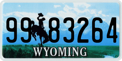 WY license plate 9983264