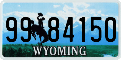WY license plate 9984150