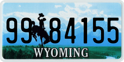 WY license plate 9984155