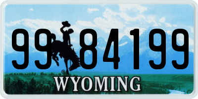 WY license plate 9984199