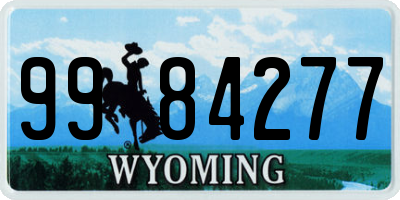 WY license plate 9984277