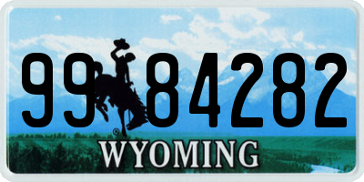 WY license plate 9984282