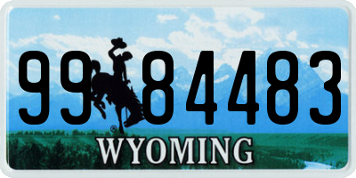 WY license plate 9984483