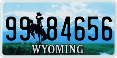 WY license plate 9984656