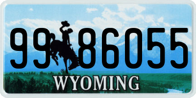 WY license plate 9986055