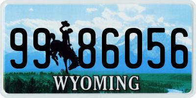 WY license plate 9986056
