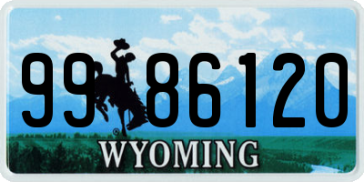 WY license plate 9986120