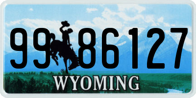 WY license plate 9986127