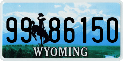WY license plate 9986150