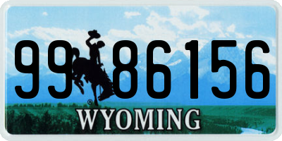 WY license plate 9986156