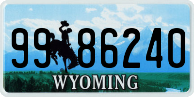 WY license plate 9986240