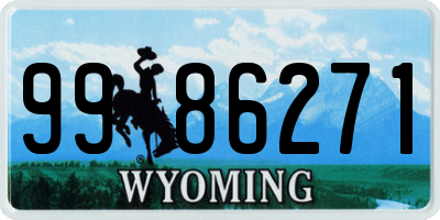 WY license plate 9986271
