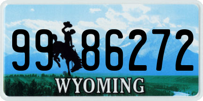 WY license plate 9986272