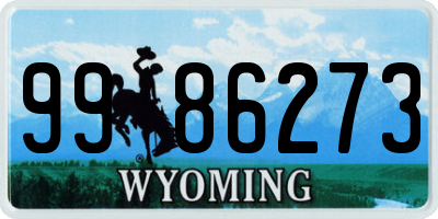 WY license plate 9986273