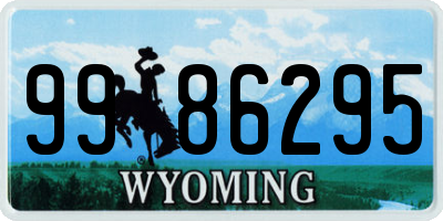 WY license plate 9986295