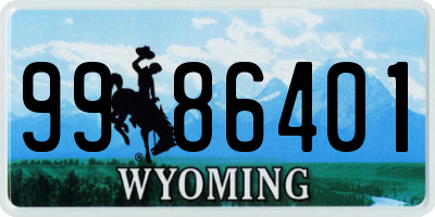 WY license plate 9986401