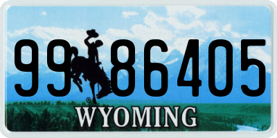 WY license plate 9986405