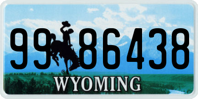 WY license plate 9986438