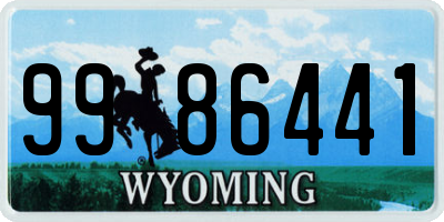 WY license plate 9986441