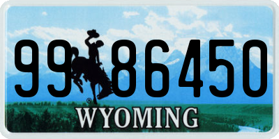 WY license plate 9986450