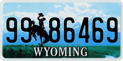 WY license plate 9986469