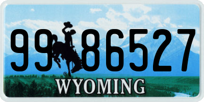 WY license plate 9986527