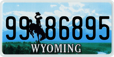 WY license plate 9986895