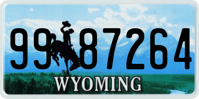 WY license plate 9987264