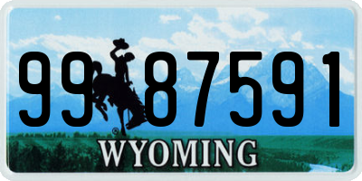 WY license plate 9987591