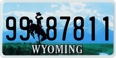 WY license plate 9987811