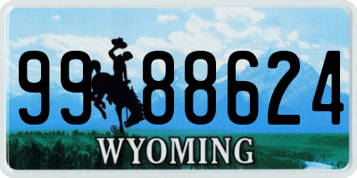 WY license plate 9988624