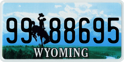 WY license plate 9988695