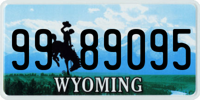 WY license plate 9989095