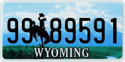 WY license plate 9989591
