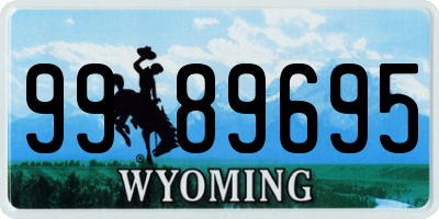 WY license plate 9989695