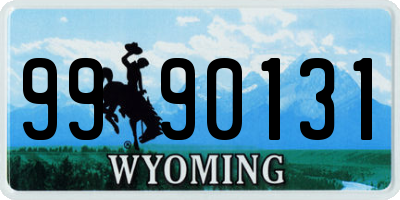 WY license plate 9990131