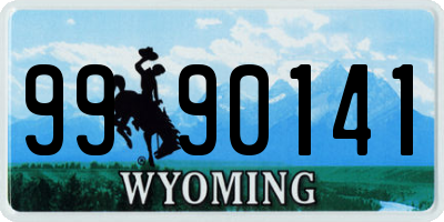 WY license plate 9990141