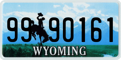 WY license plate 9990161