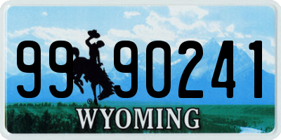 WY license plate 9990241