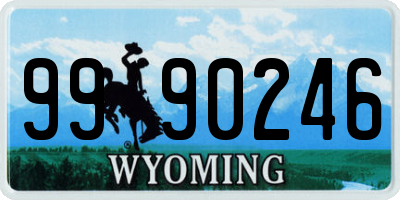 WY license plate 9990246