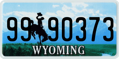 WY license plate 9990373