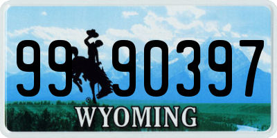 WY license plate 9990397
