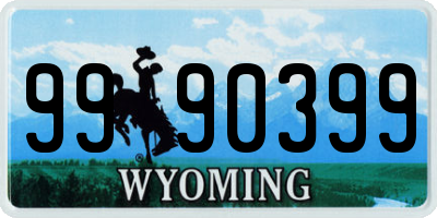 WY license plate 9990399